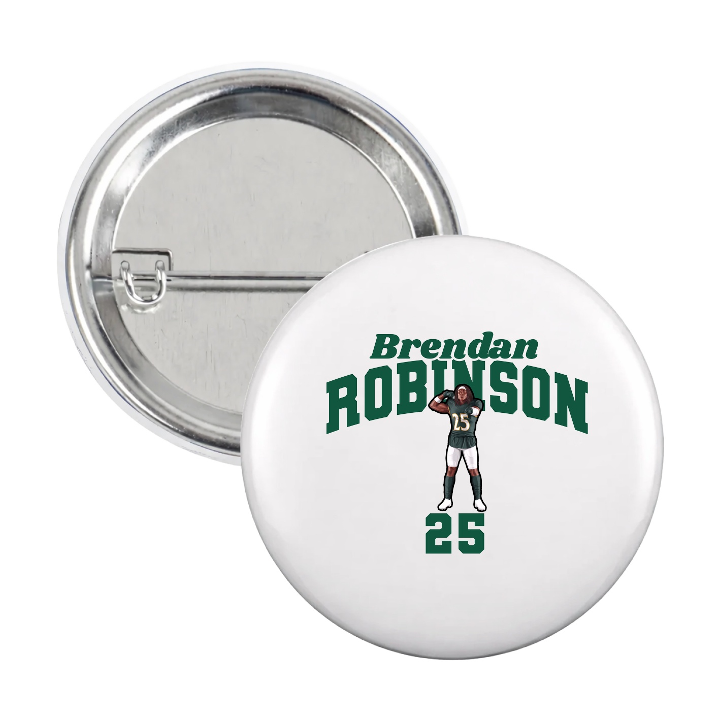 Game Day Button — Signature Arch in White