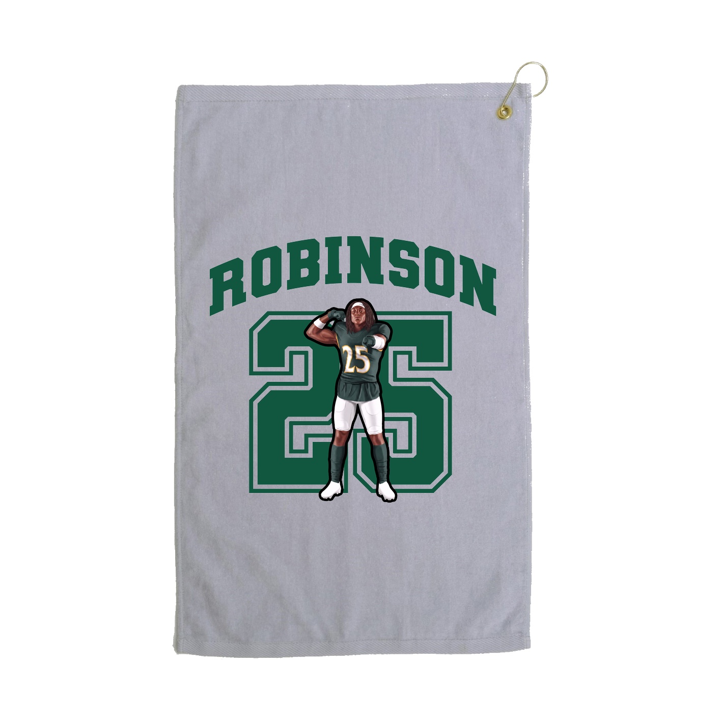 Golf Towel — Number in Grey