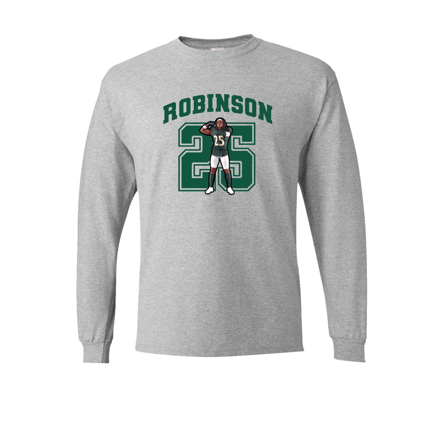 Long Sleeve Tee — Number in Grey