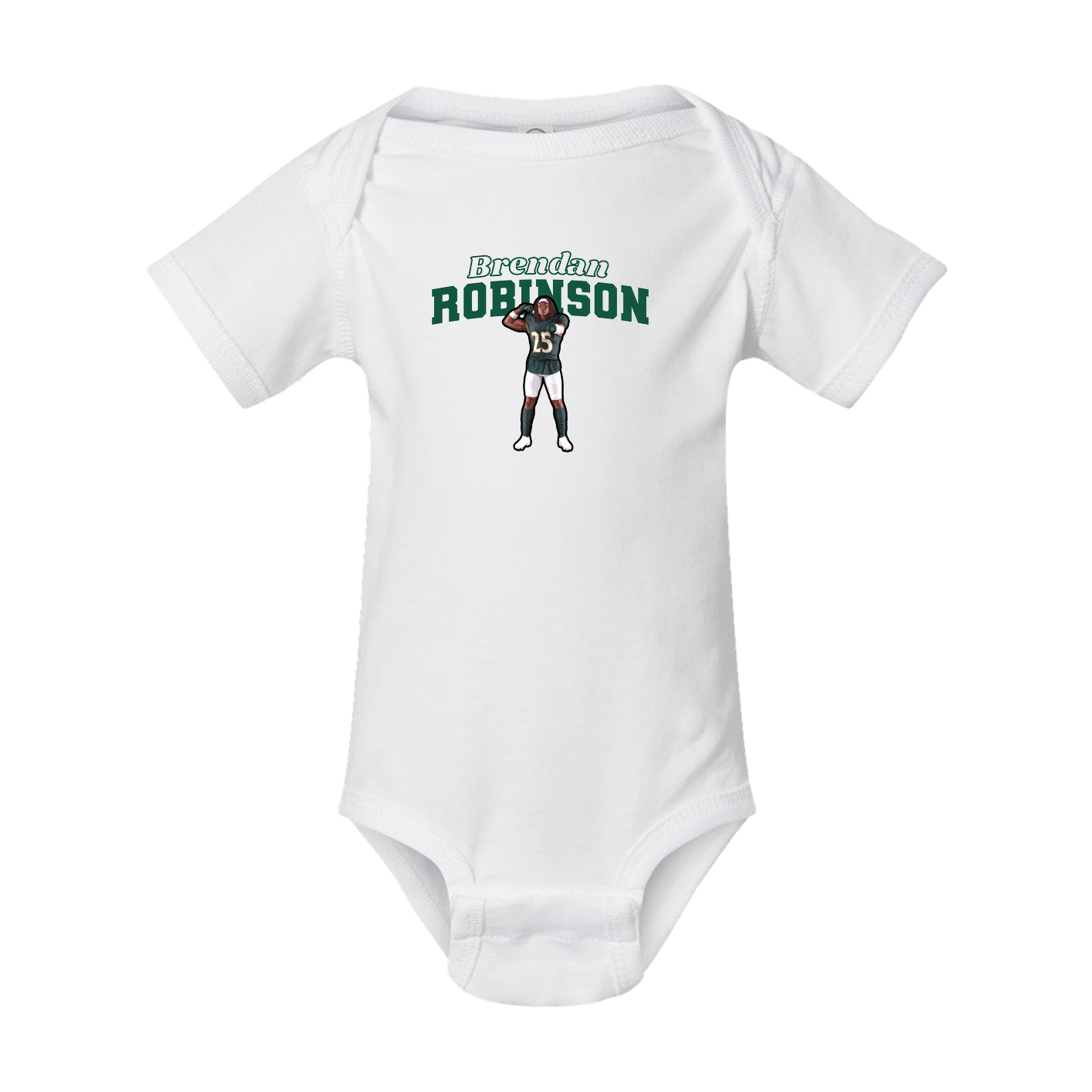 Baby Onesie — Name Arch in White