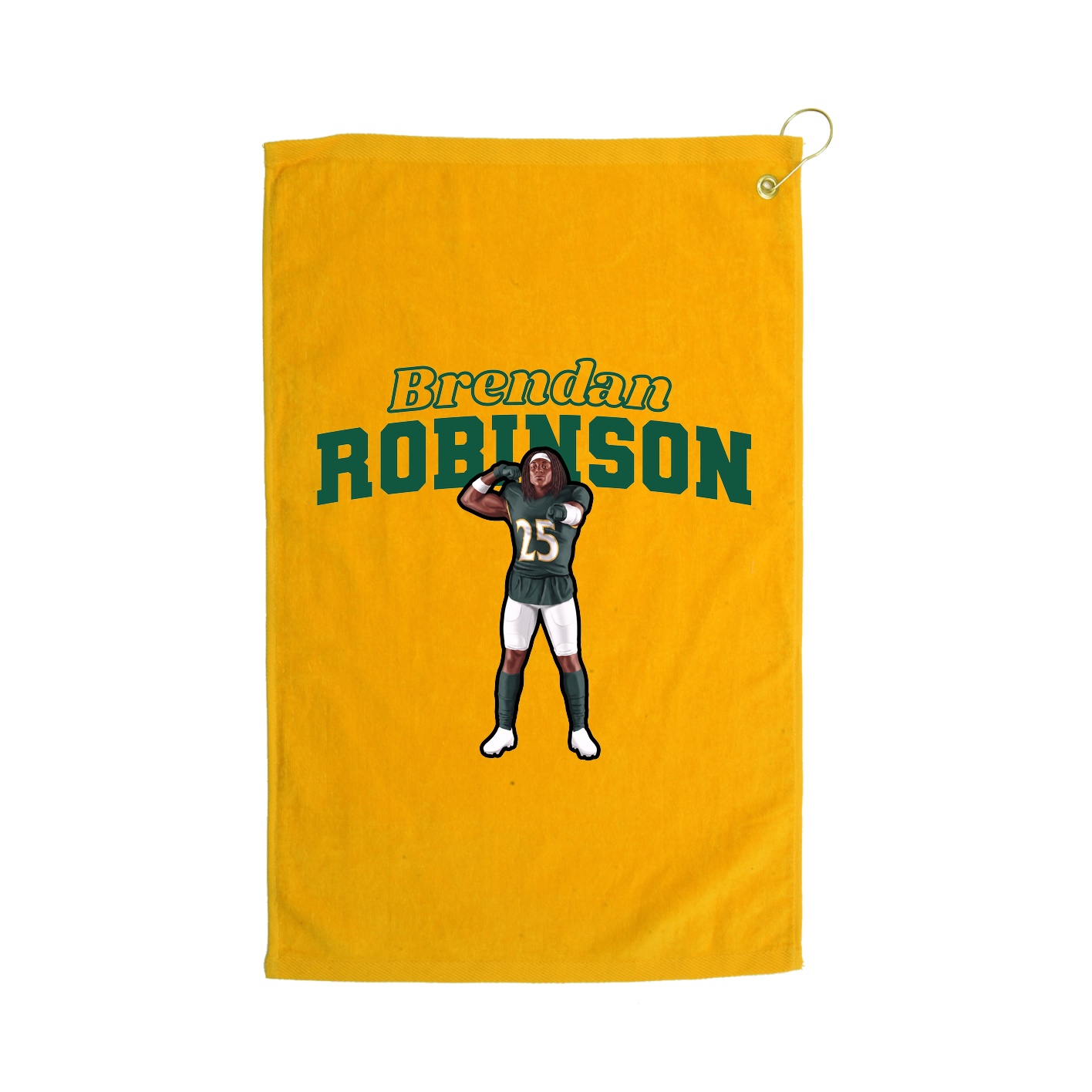 Golf Towel — Name Arch in Gold