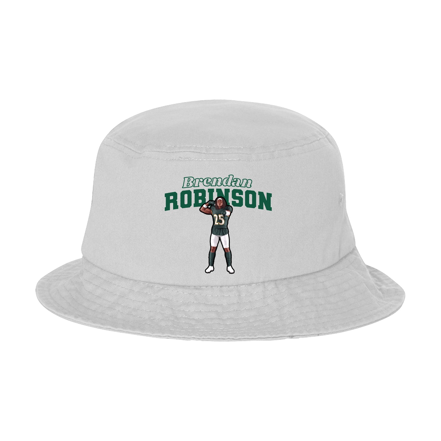 Bucket Cap — Name Arch in White