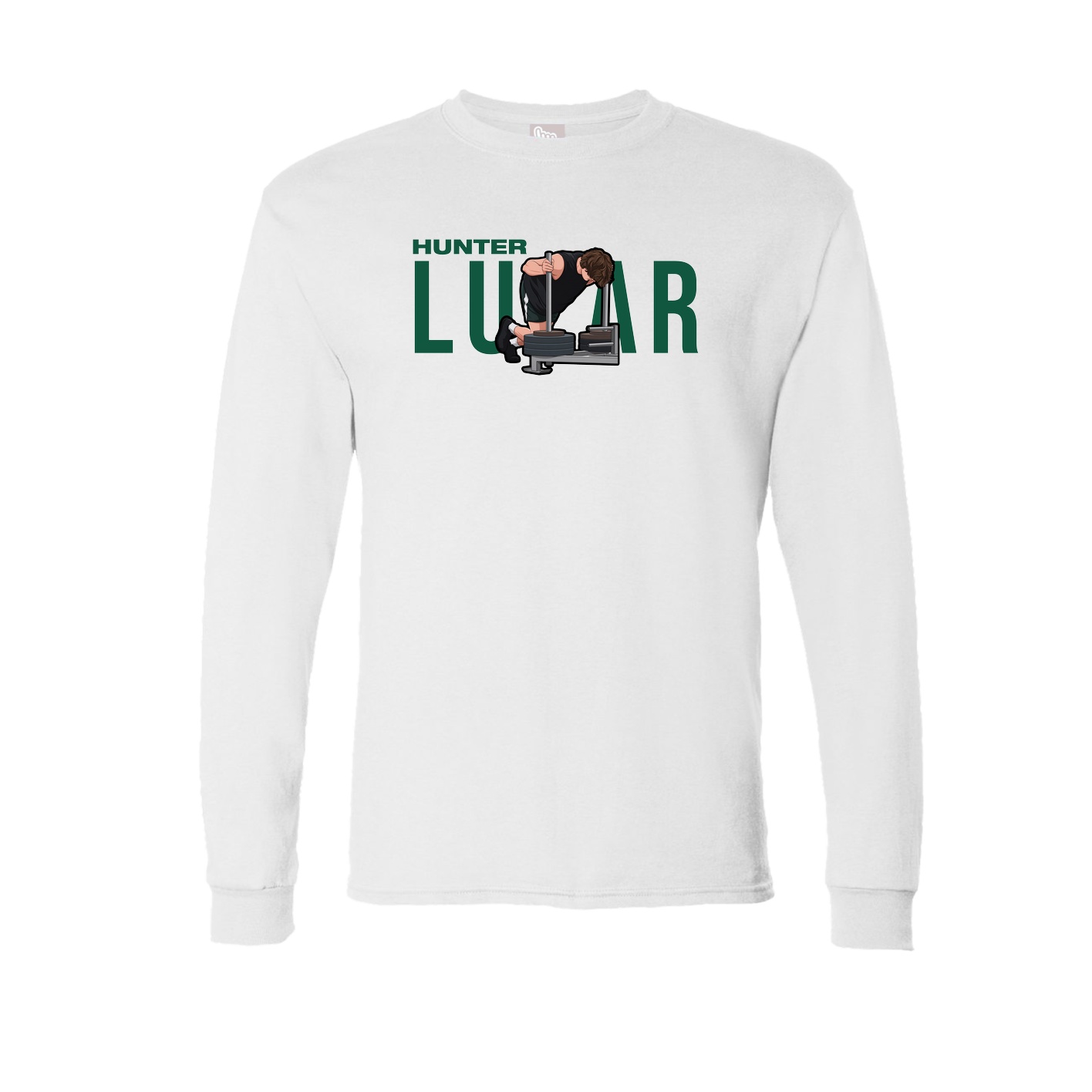 Long Sleeve Tee — Player Name in White