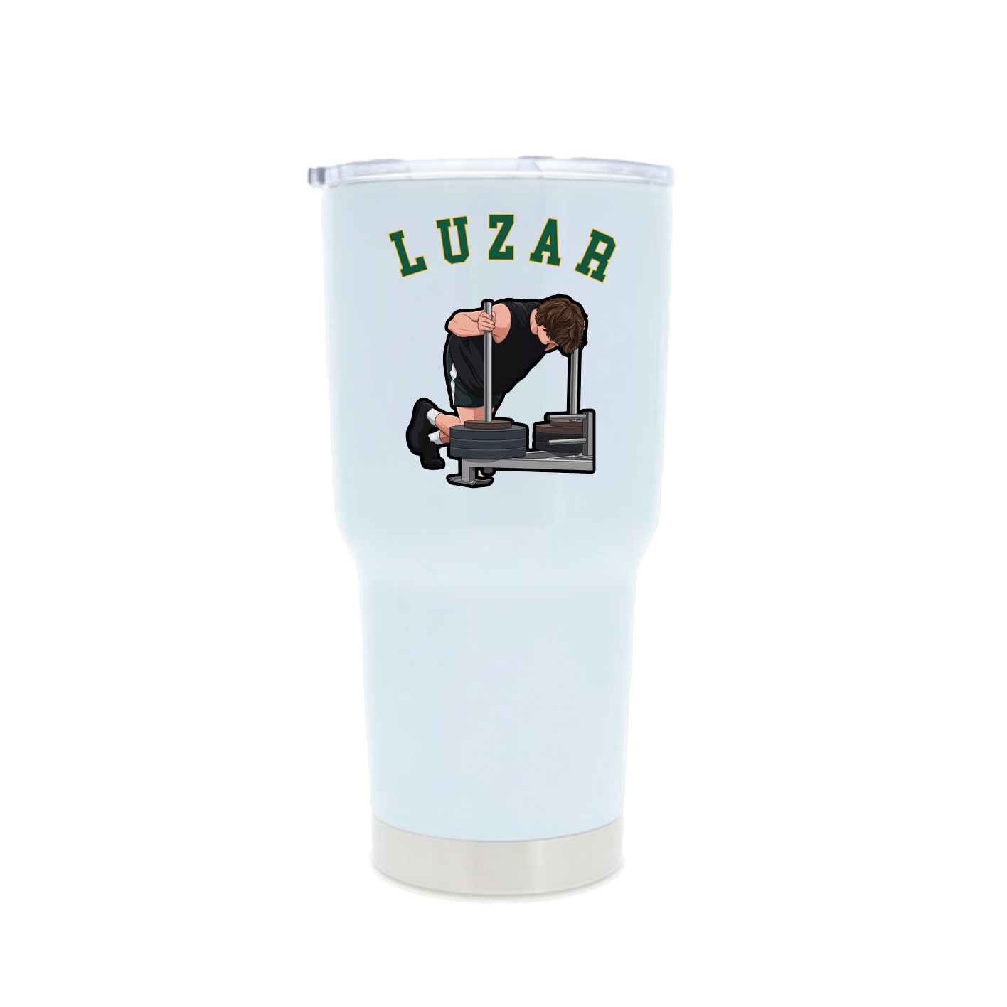 30oz Stainless Steel Tumbler — Shirsey Arch in White