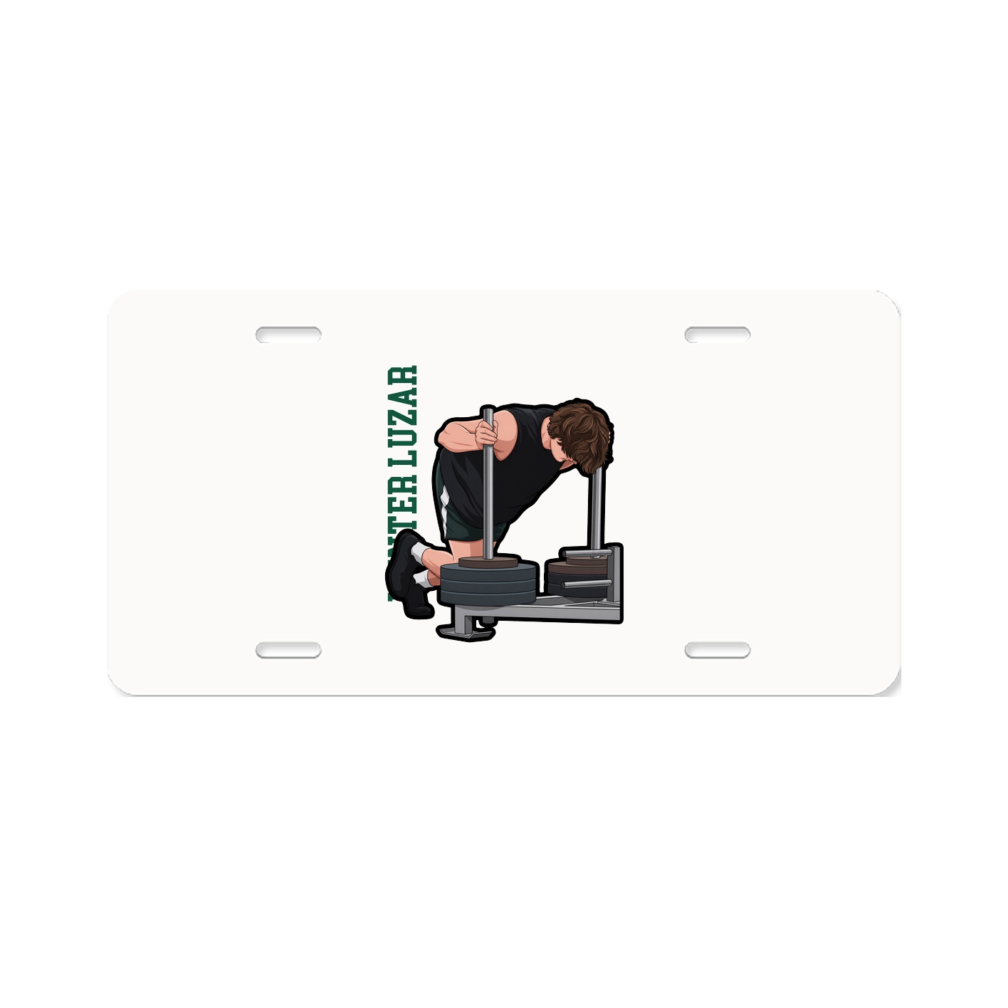 License Plate — Name Vertical in Classic