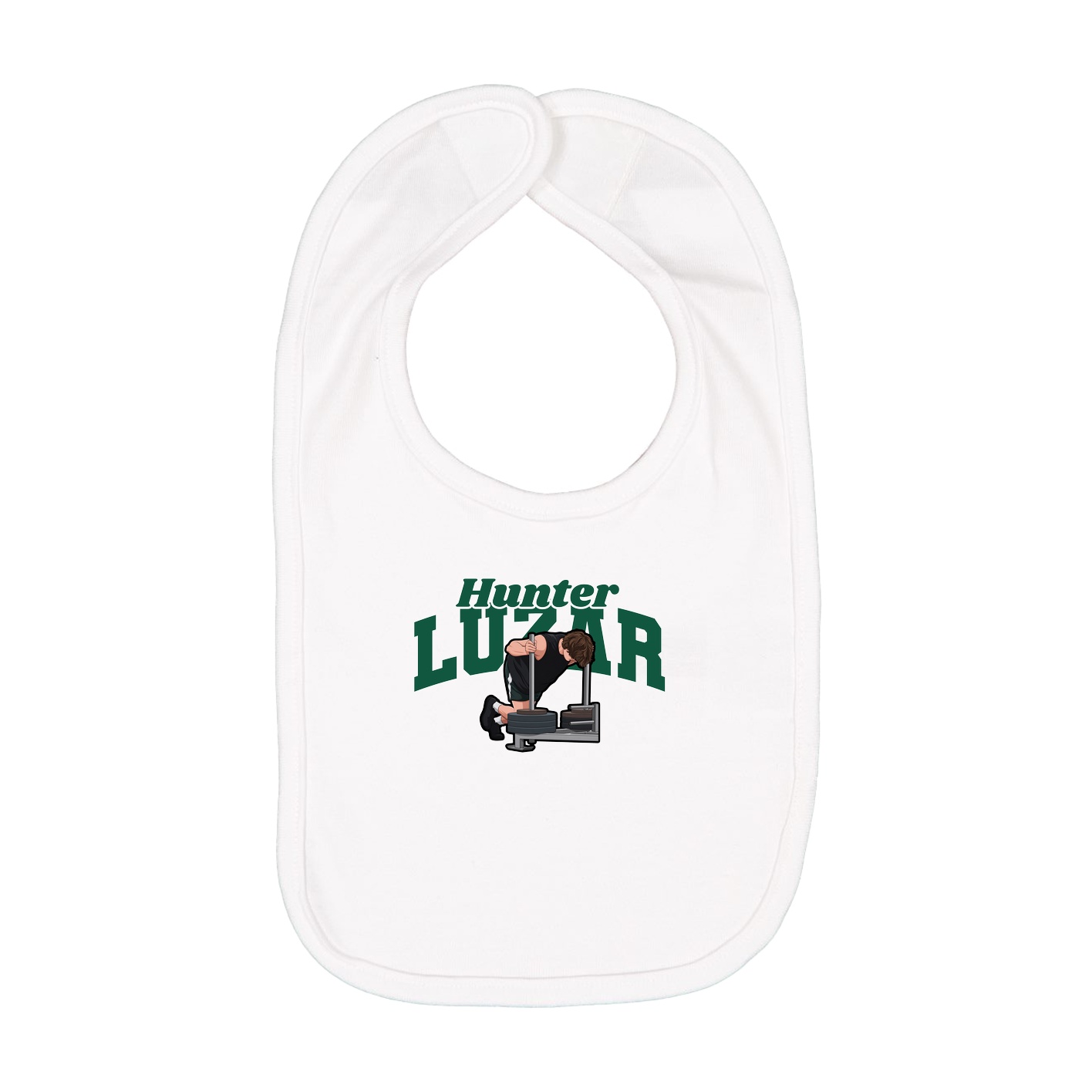 Infant Bib — Signature Arch in White
