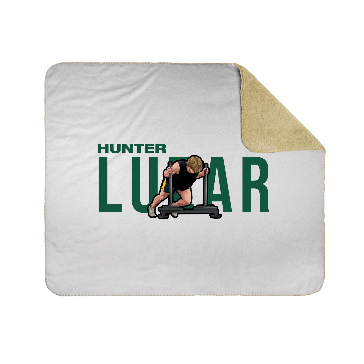 Throw Blanket — Player Name in White