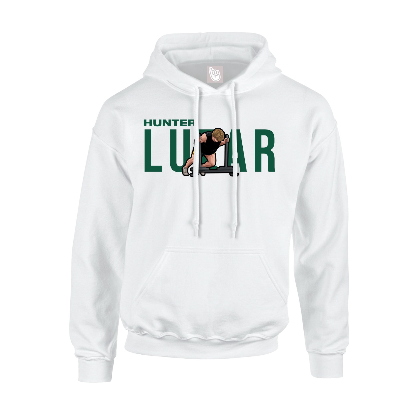 Youth Hoodie — Player Name in White