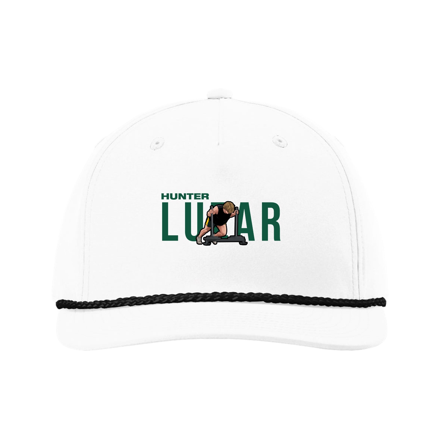 Five-Panel Classic Rope Cap — Player Name in White