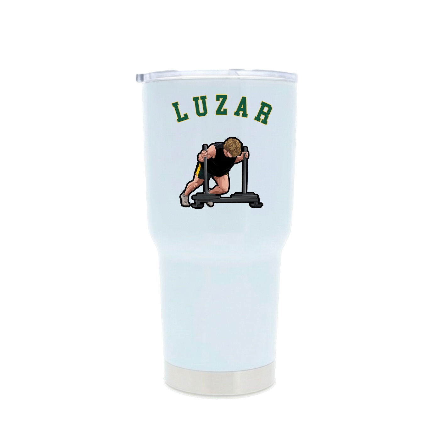30oz Stainless Steel Tumbler — Shirsey Arch in White
