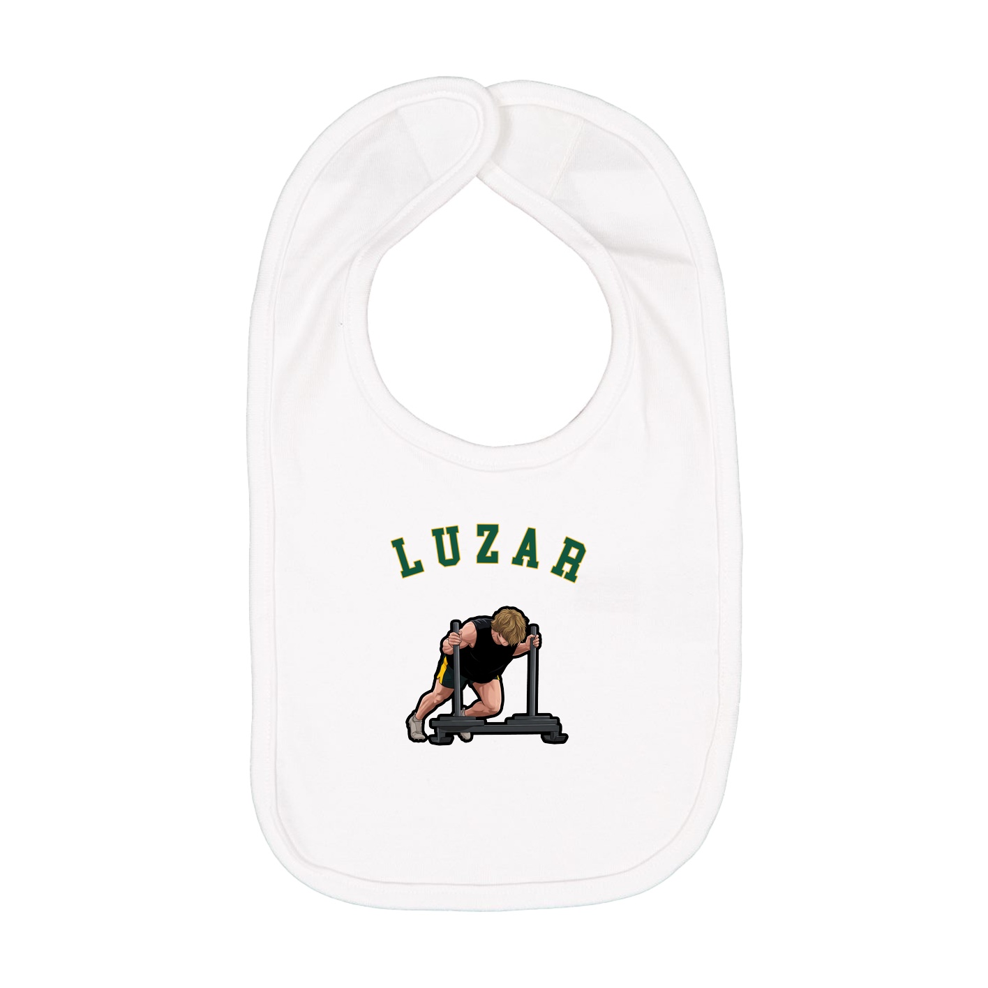 Infant Bib — Shirsey Arch in White