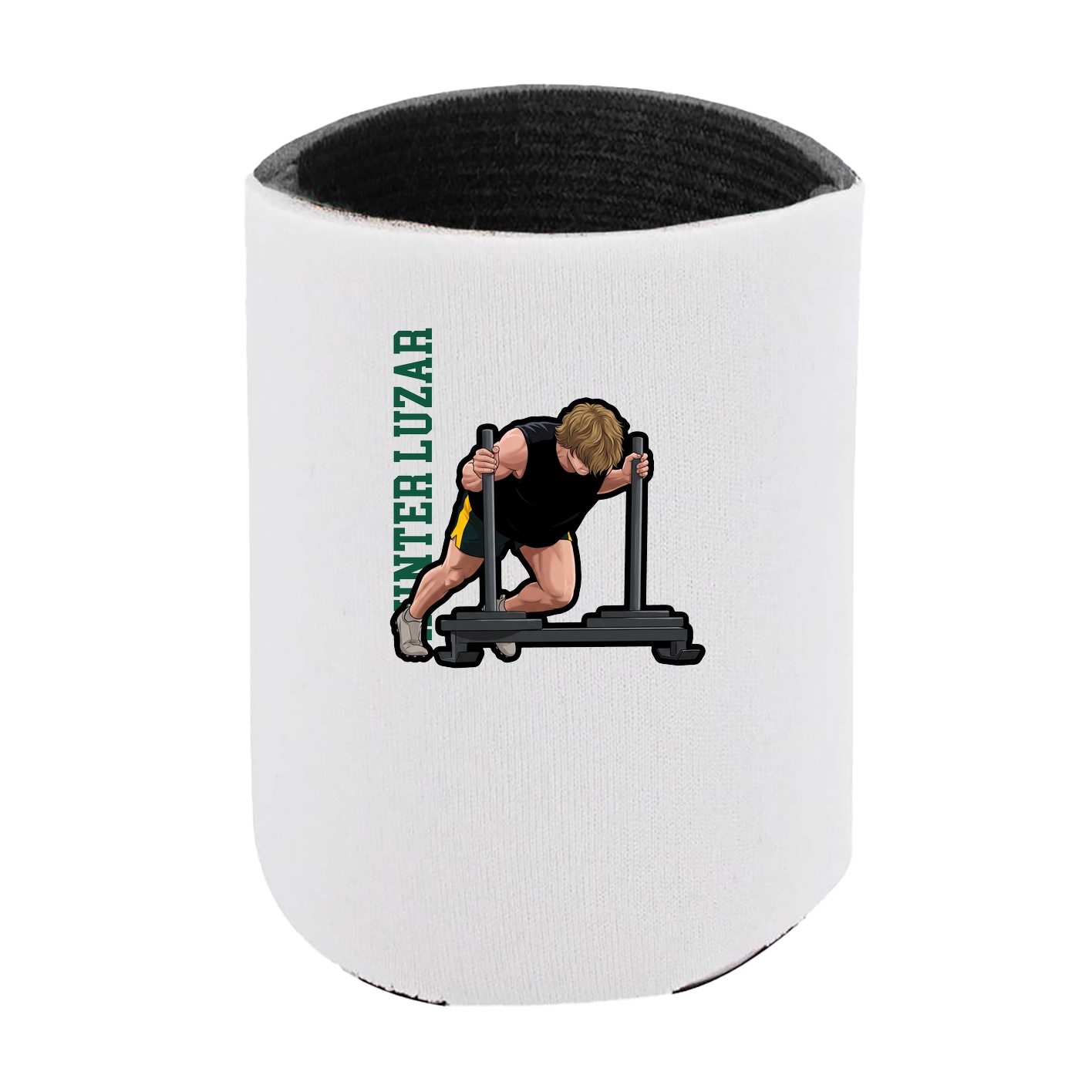 Can Holder — Name Vertical in White