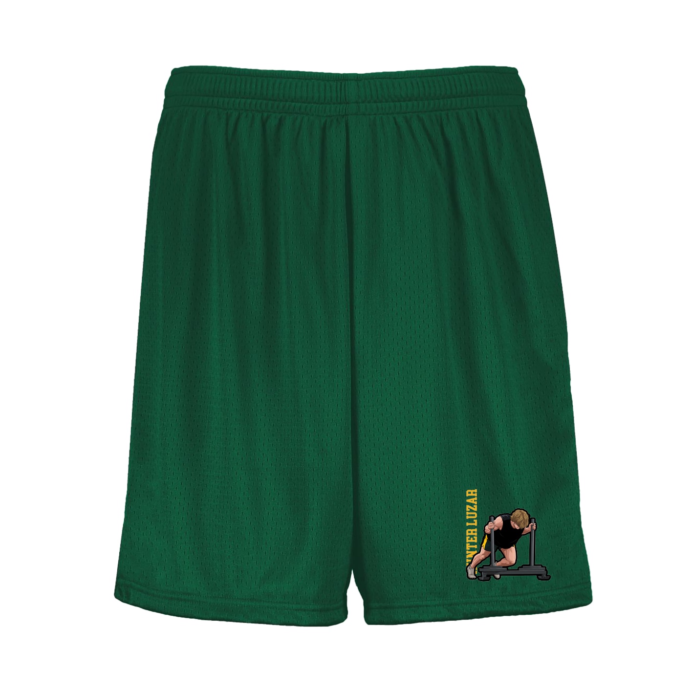Shorts — Name Vertical in Green