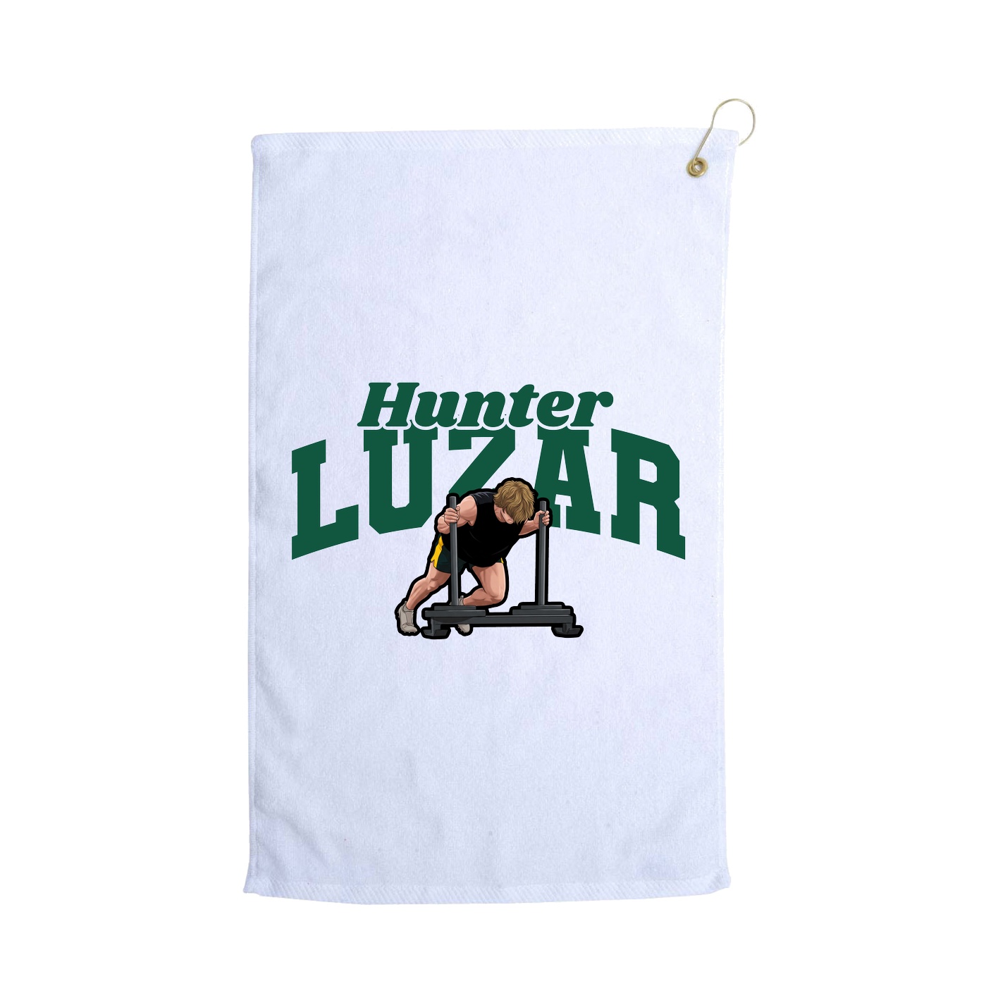 Golf Towel — Signature Arch in White
