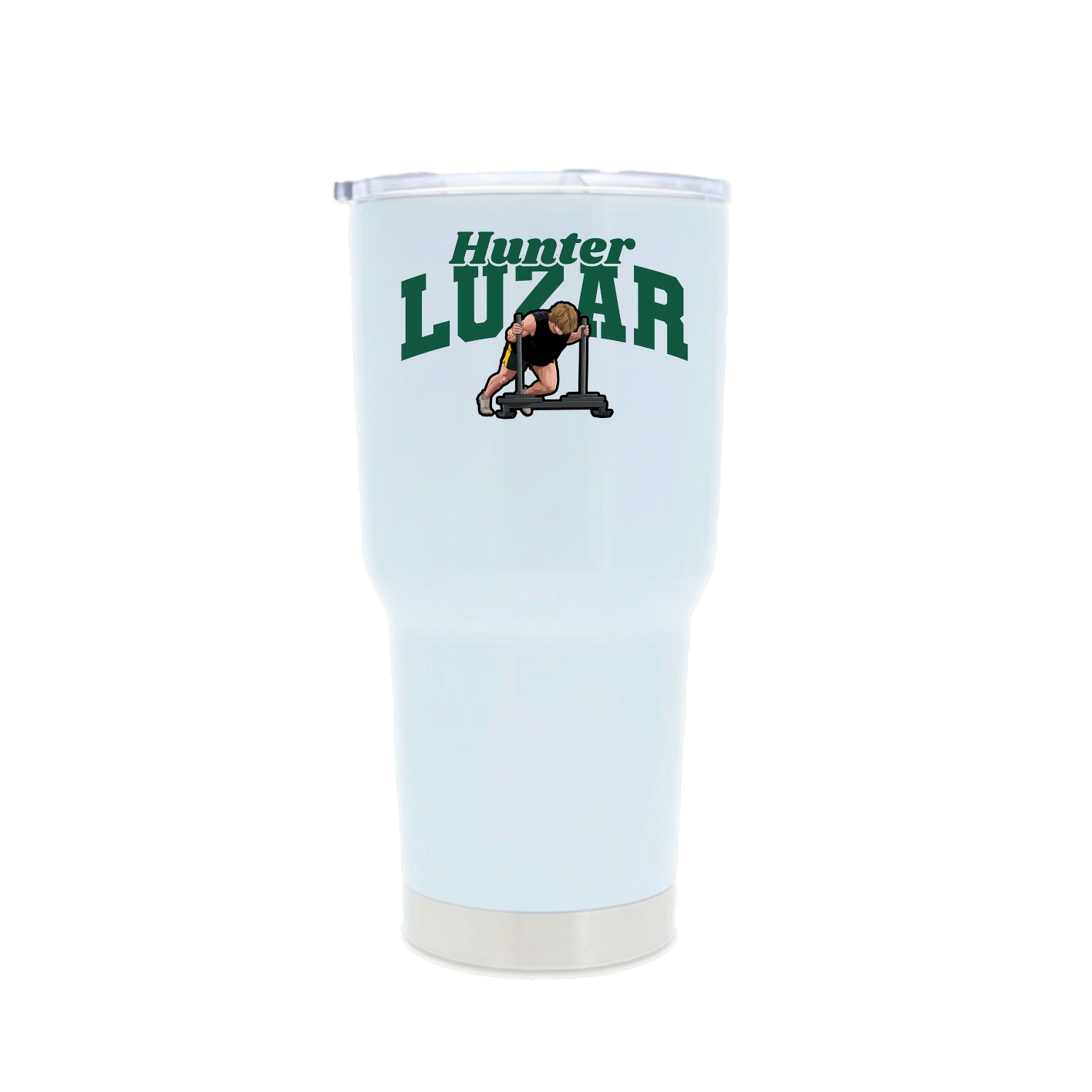 30oz Stainless Steel Tumbler — Signature Arch in White