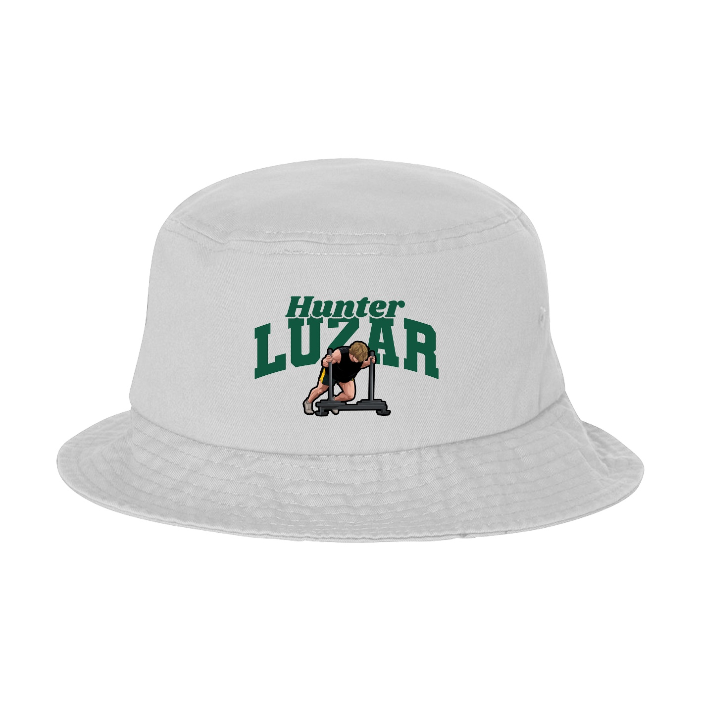 Bucket Cap — Signature Arch in White
