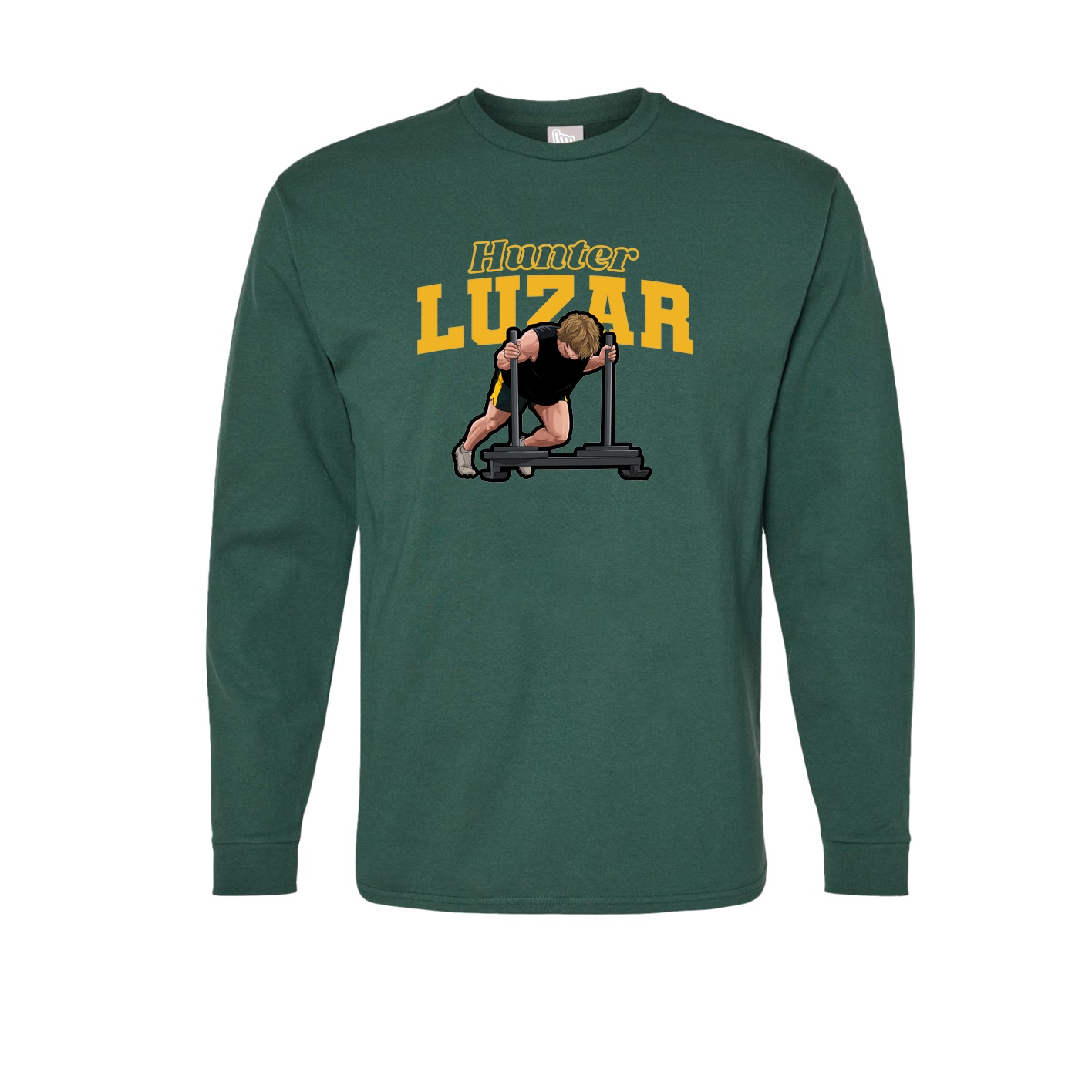 Long Sleeve Tee — Name Arch in Green