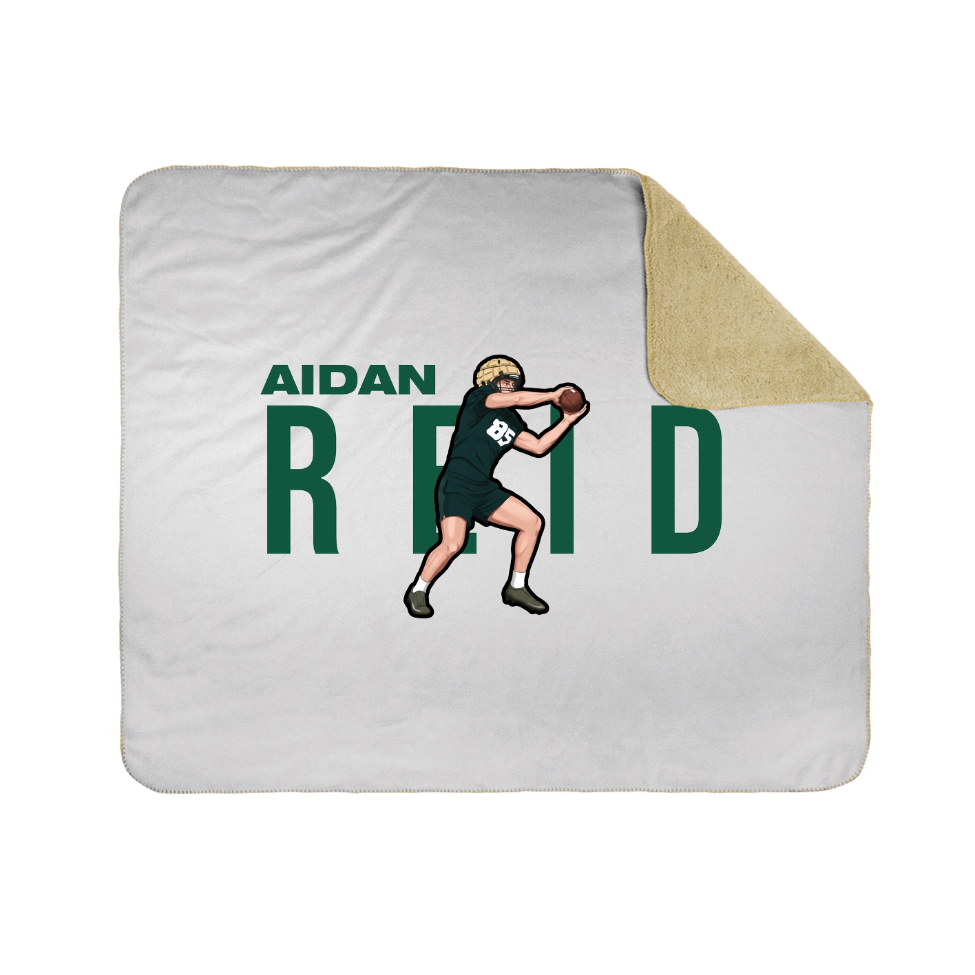 Throw Blanket — Player Name in White