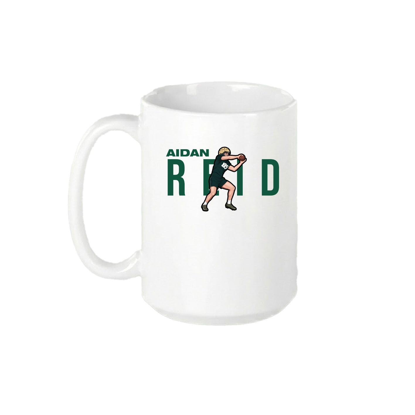 15oz Coffee Mug — Player Name in White