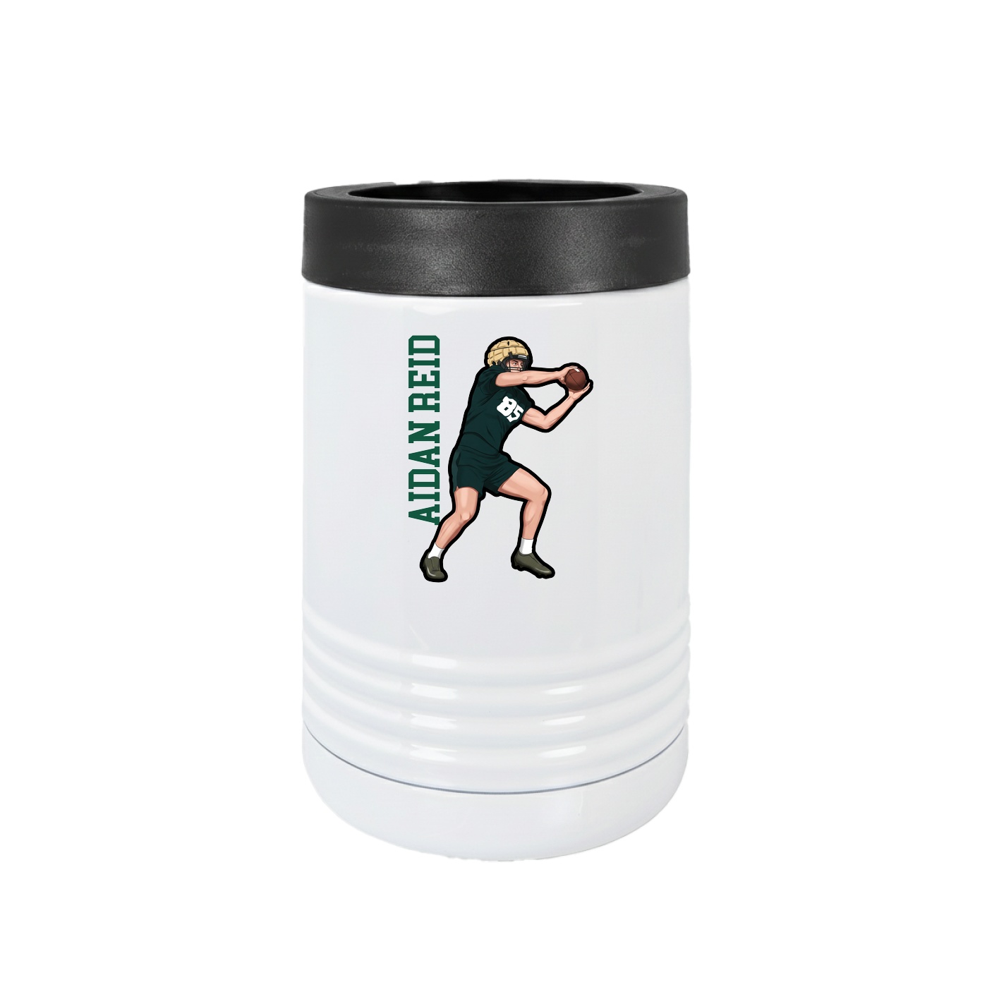 Beverage Holder — Name Vertical in White