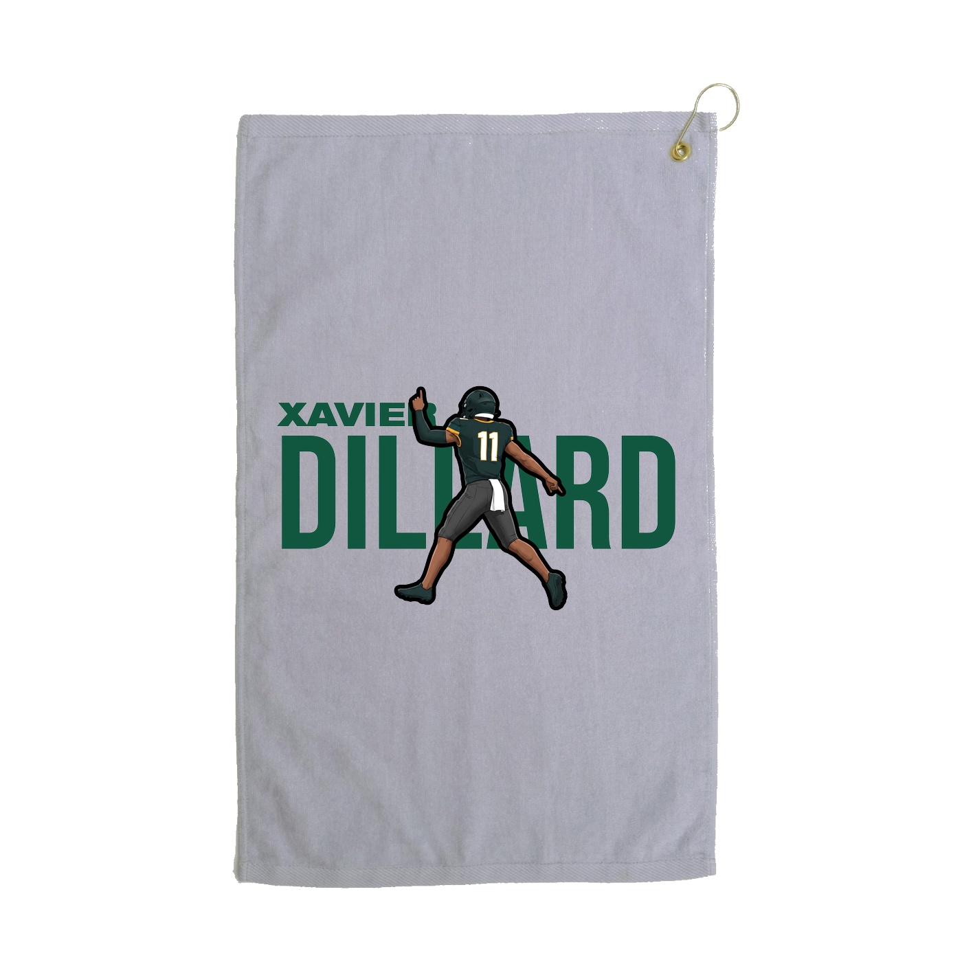 Golf Towel — Player Name in Grey