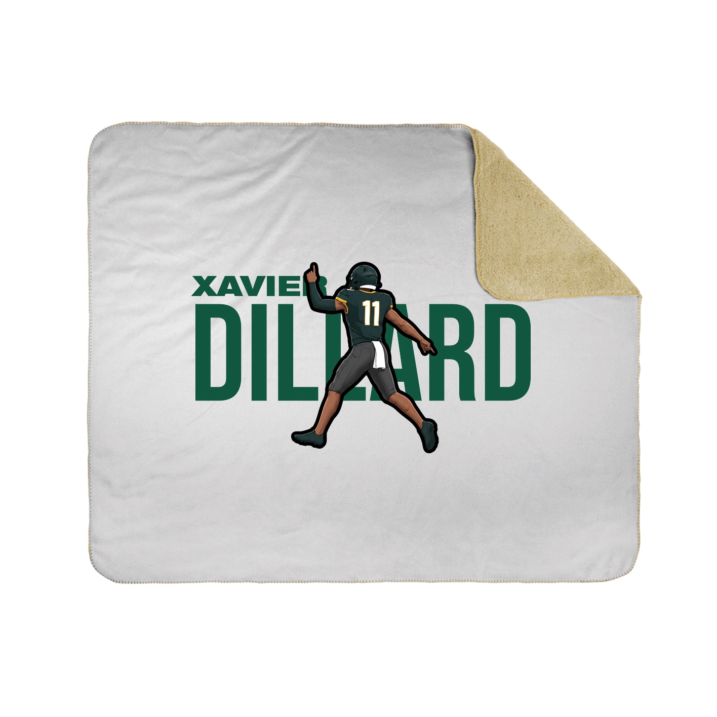 Throw Blanket — Player Name in White