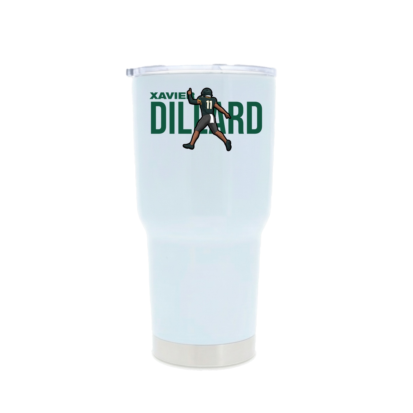 30oz Stainless Steel Tumbler — Player Name in White