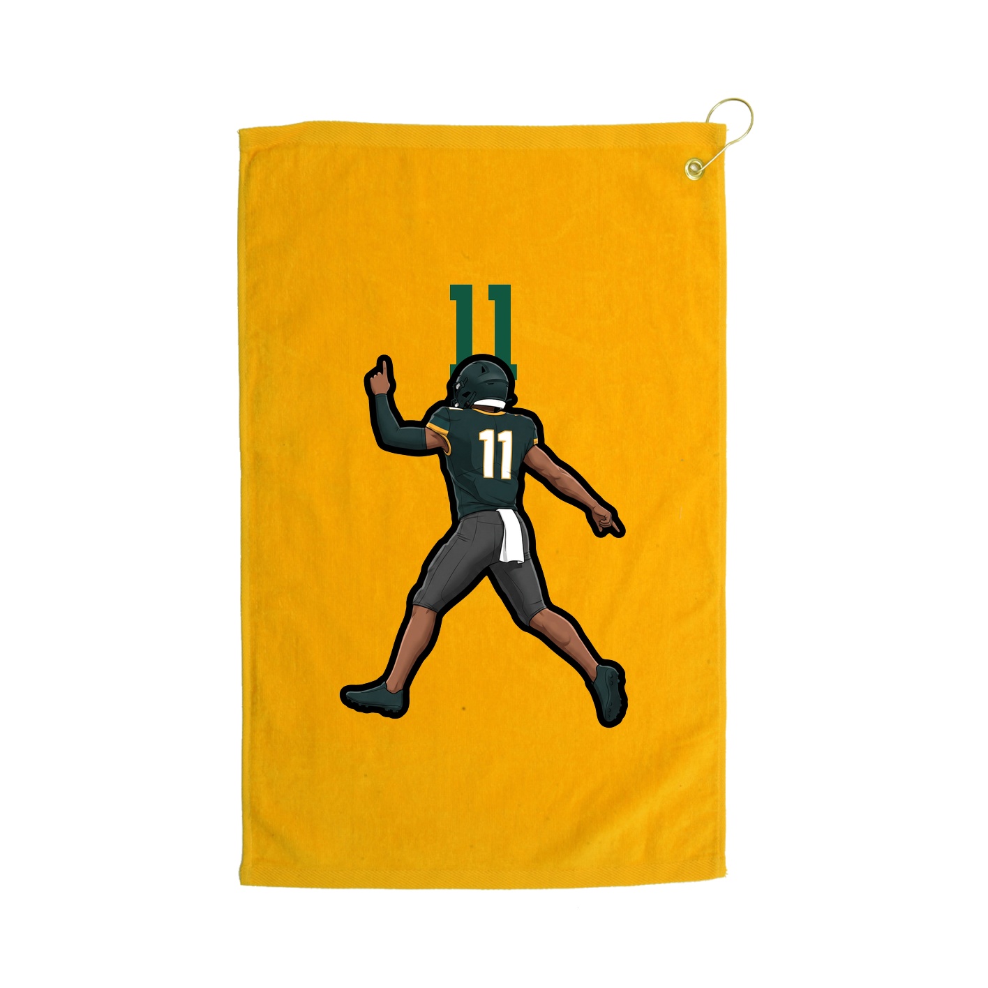 Golf Towel — Number Top in Gold