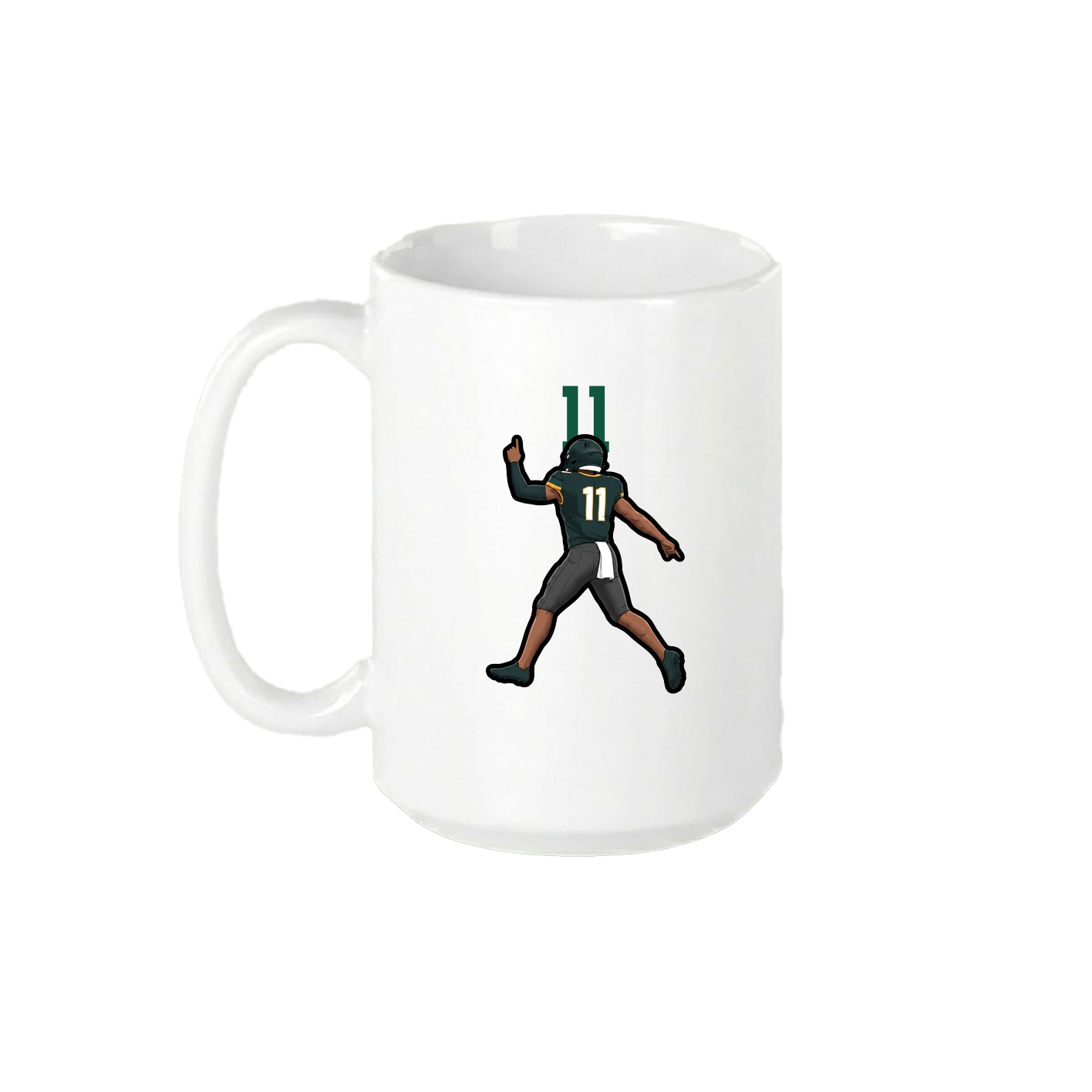 15oz Coffee Mug — Number Top in White