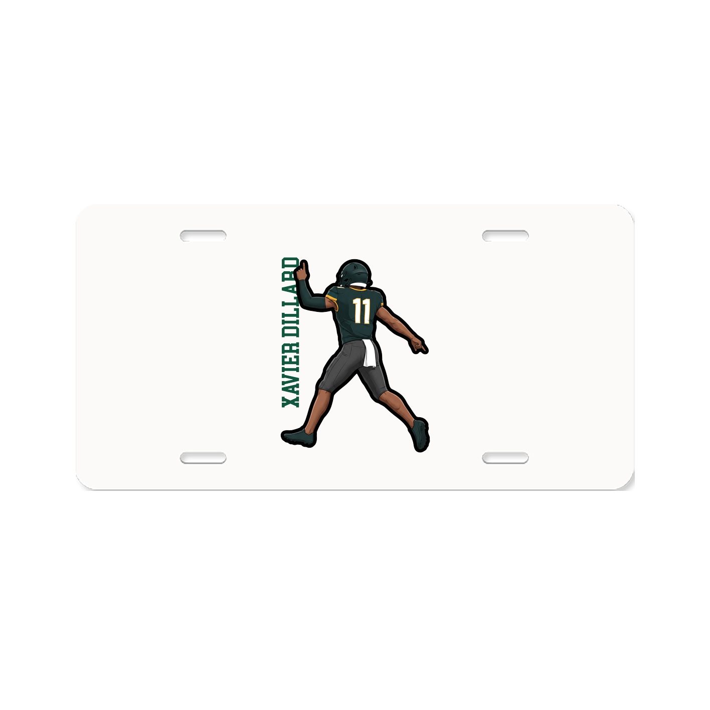 License Plate — Name Vertical in Classic