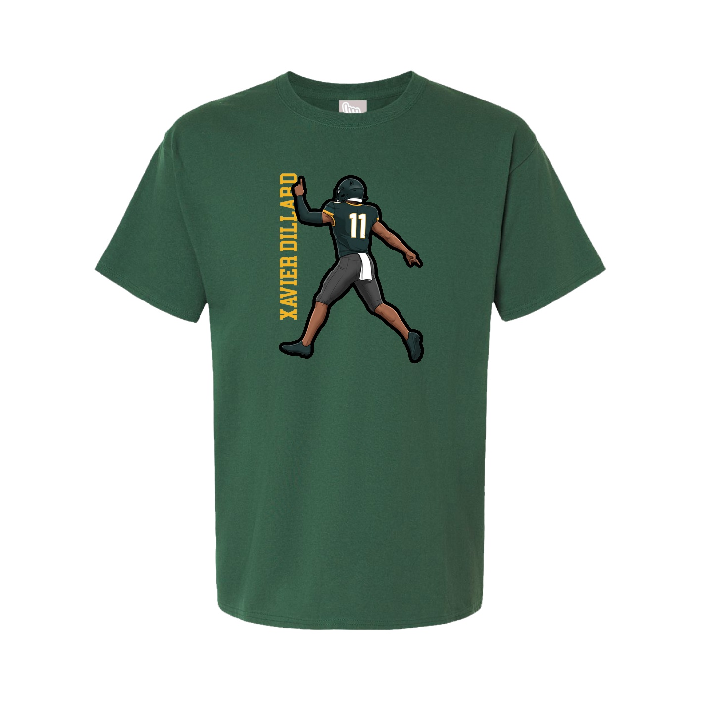 Youth Tee — Name Vertical in Green