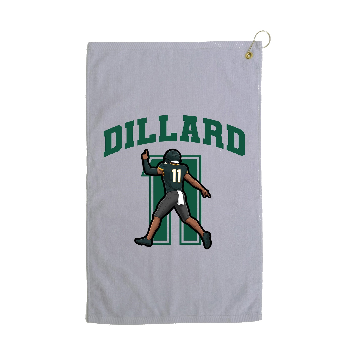 Golf Towel — Number in Grey