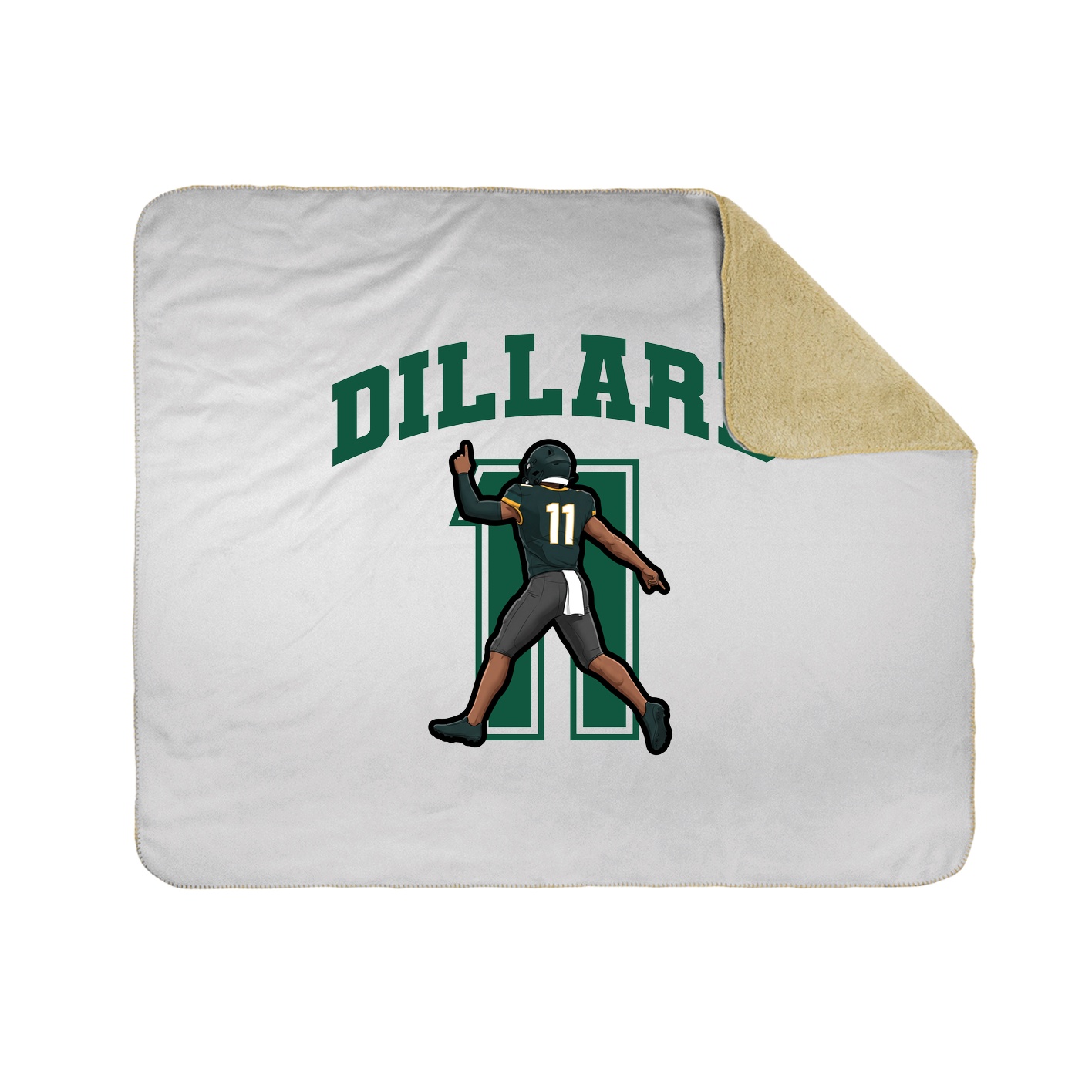 Throw Blanket — Number in White