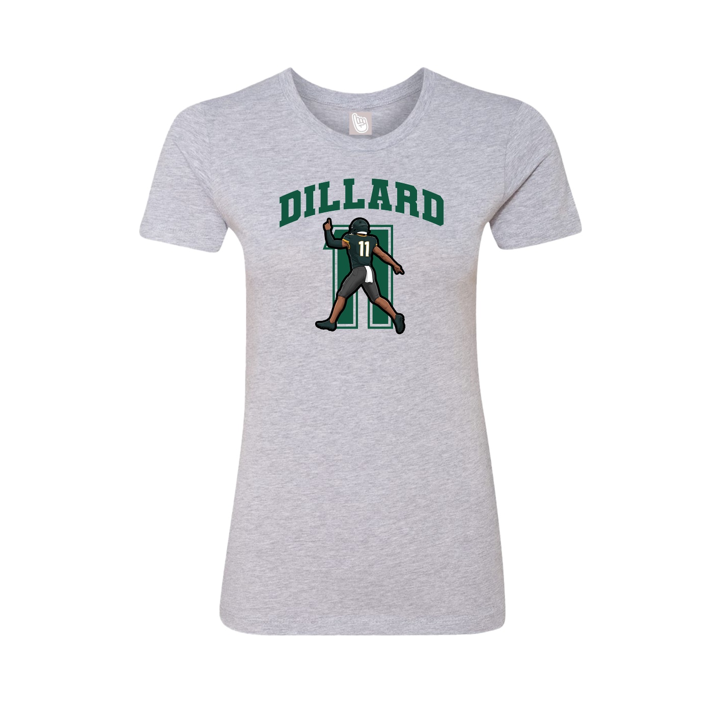 Fitted Women's Tee — Number in Grey