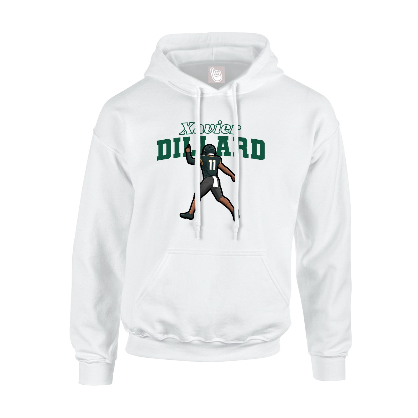 Hoodie — Name Arch in White