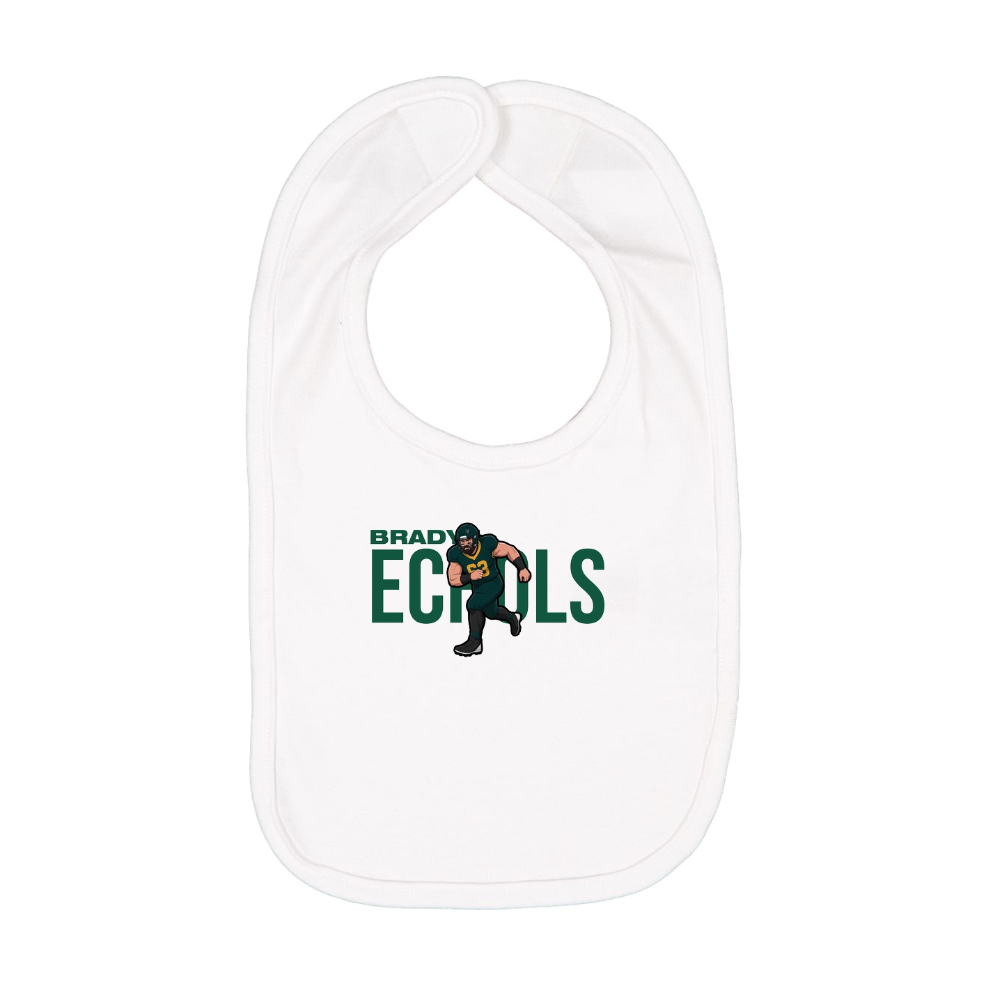 Infant Bib — Player Name in White