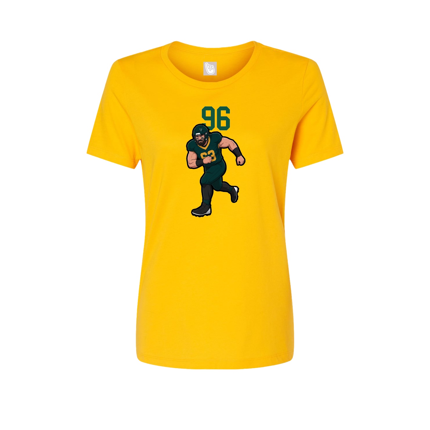 Fitted Women's Tee — Number Top in Gold