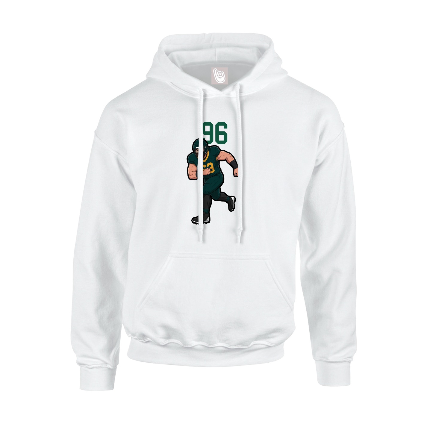 Hoodie — Number Top in White
