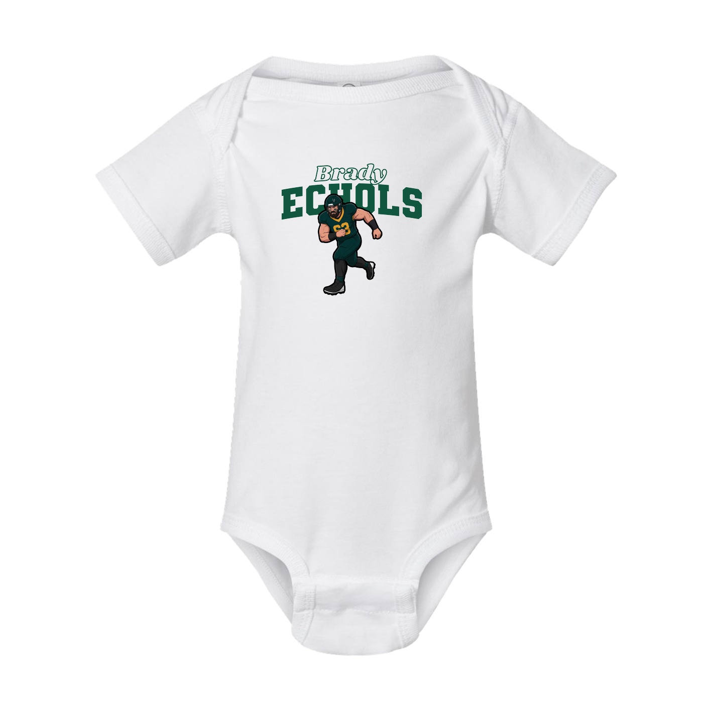 Baby Onesie — Name Arch in White