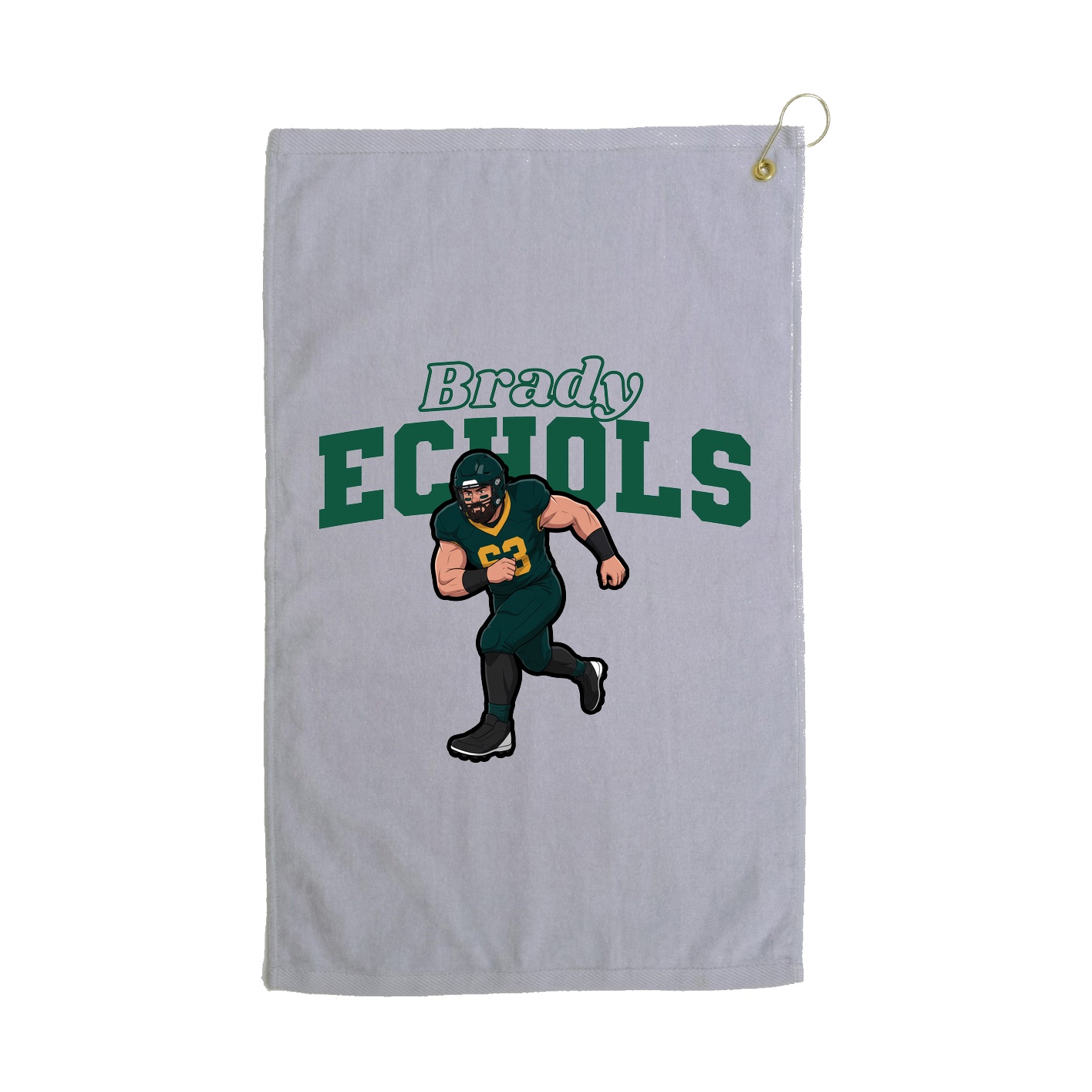 Golf Towel — Name Arch in Grey