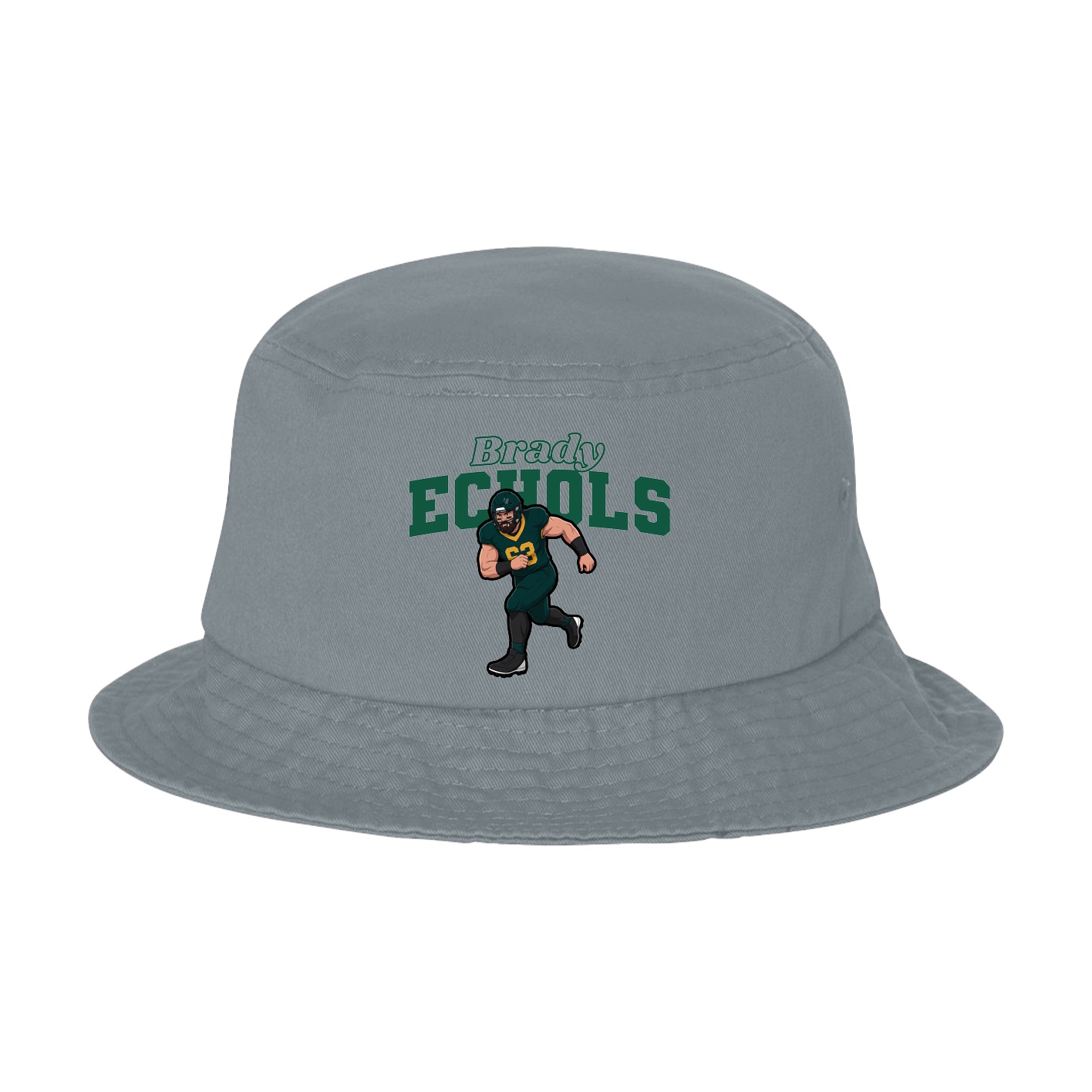 Bucket Cap — Name Arch in Grey