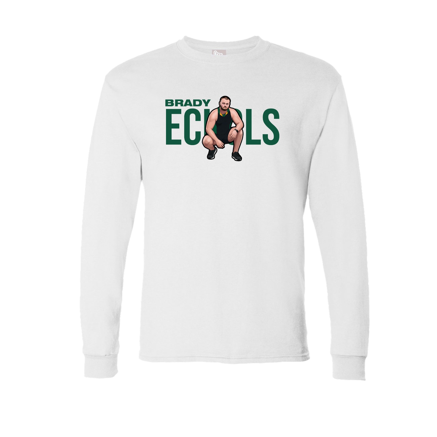 Long Sleeve Tee — Player Name in White