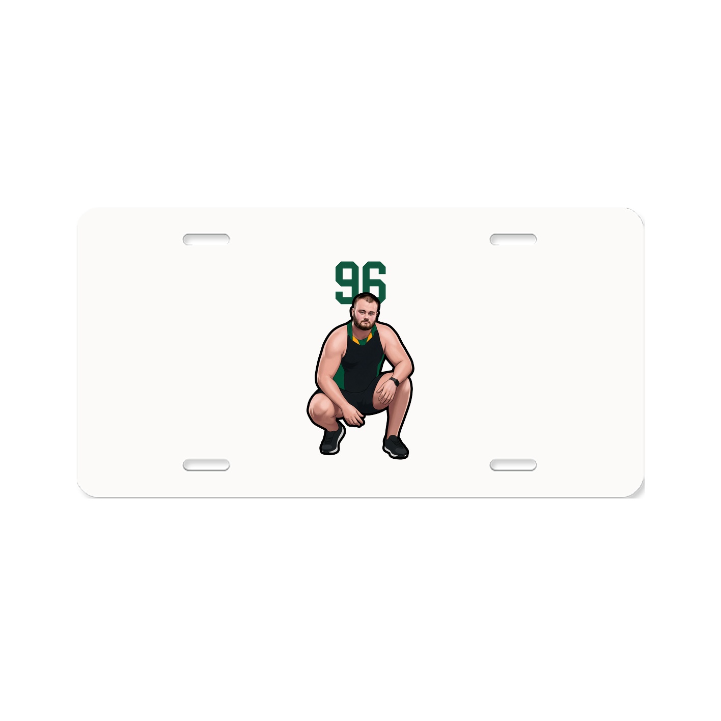License Plate — Number Top in Classic