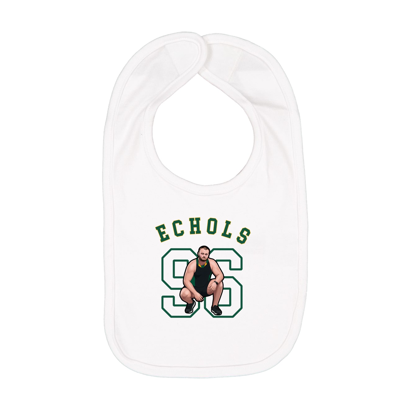 Infant Bib — Shirsey Arch in White