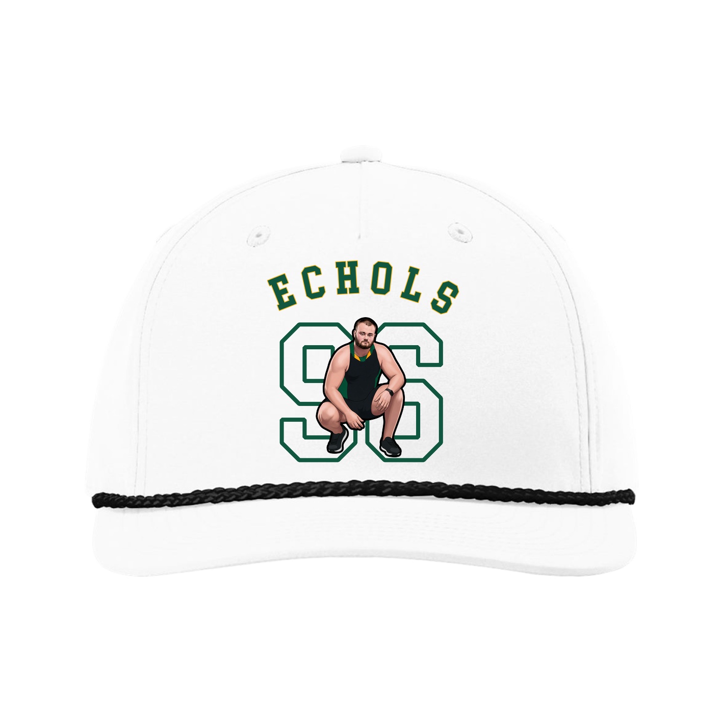 Five-Panel Classic Rope Cap — Shirsey Arch in White