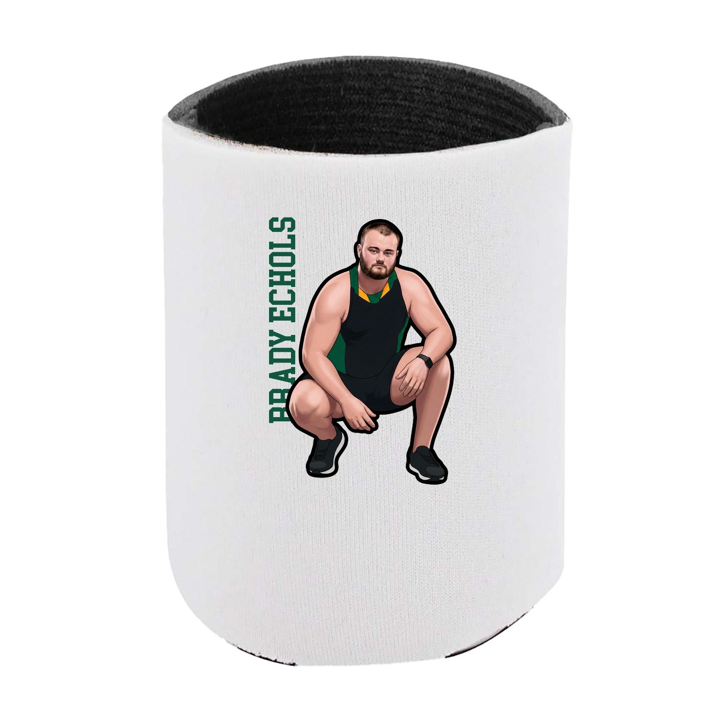 Can Holder — Name Vertical in White