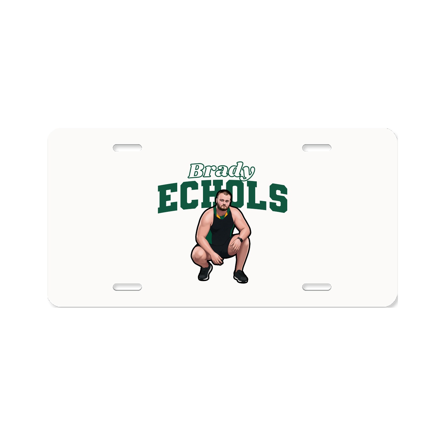 License Plate — Name Arch in Classic