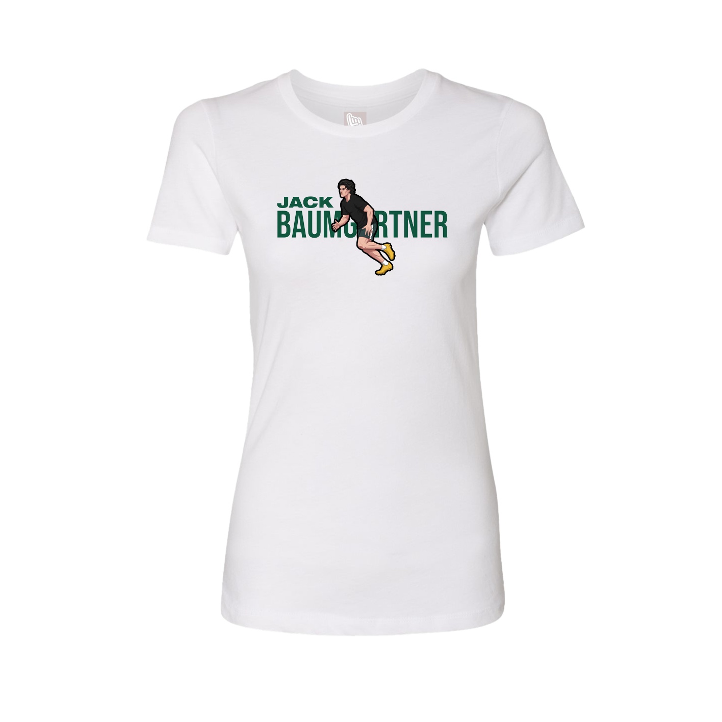 Fitted Women's Tee — Player Name in White