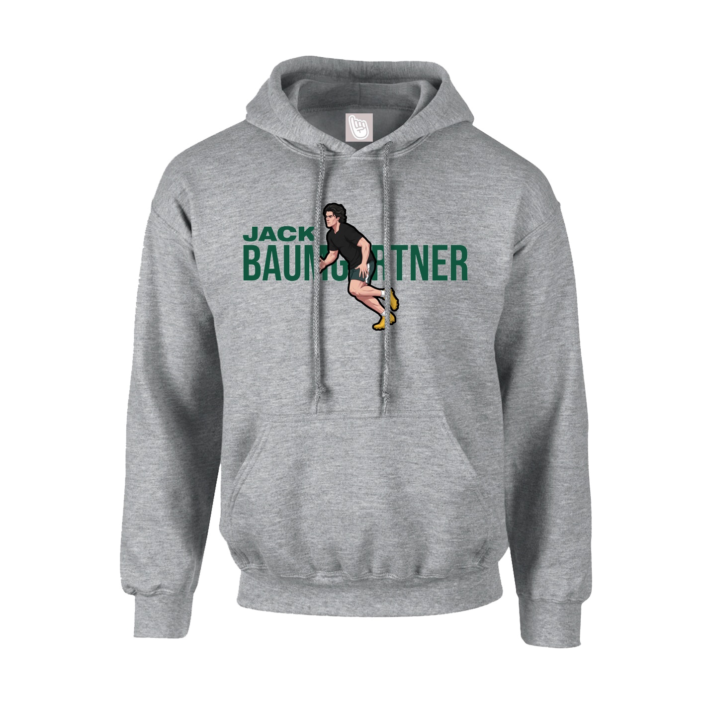 Hoodie — Player Name in Grey
