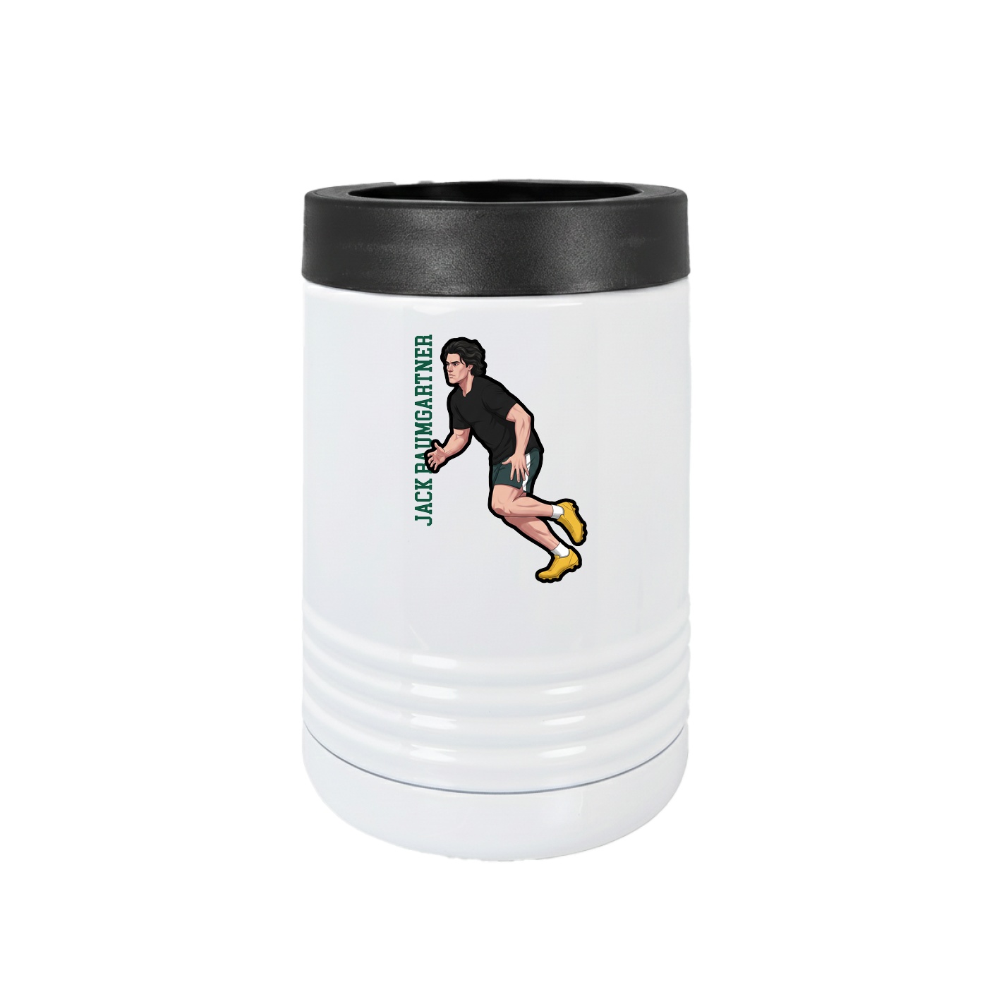 Beverage Holder — Name Vertical in White